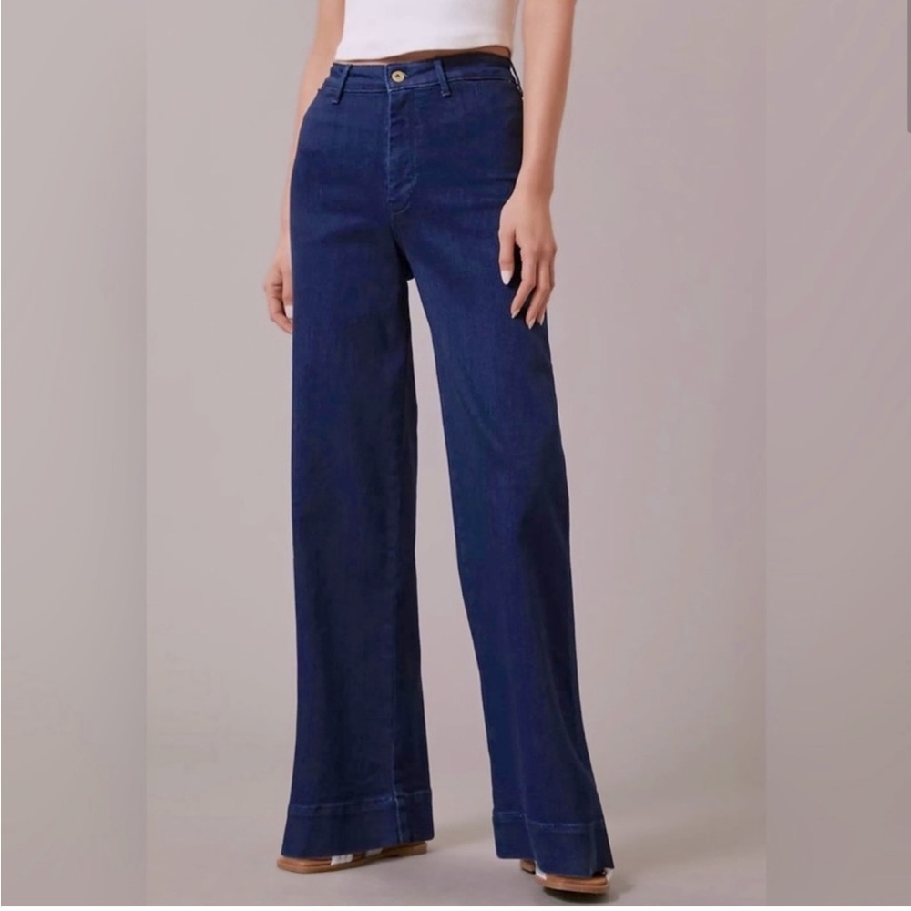 Anthropologie Pilcro the Skipper full length wide leg stretch - released hem